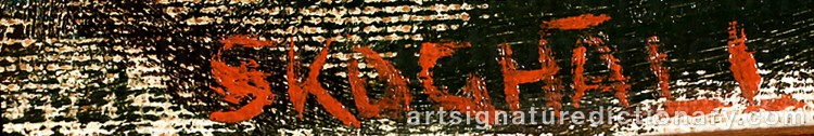 Authentic signature by Folke SKOGHÄLL on artwork