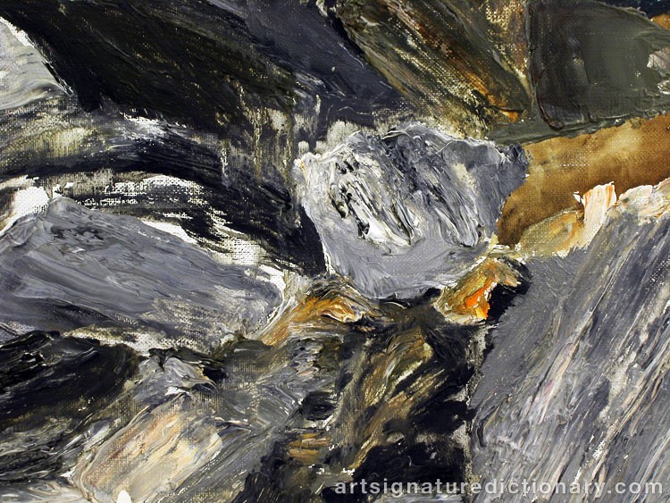 Close-up details showing Evert LUNDQUIST signature forgery characteristics