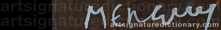 Authentic signature by Frédéric François MENGUY on  artwork
