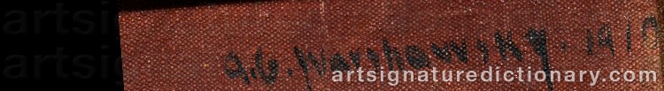 Authentic signature by Abel George WARSHAWSKY on Painting/Watercolour artwork
