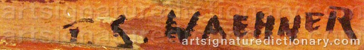 Authentic signature by Trude WAEHNER on artwork