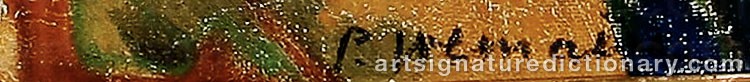 Authentic signature by Pierre WEMAËRE on  artwork