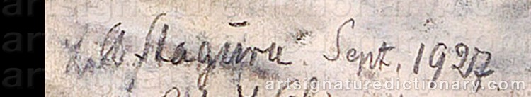 Authentic signature by Albert STAGURA on Painting/Watercolour artwork