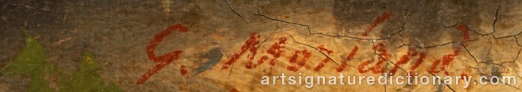 Authentic signature by George MORLAND on artwork