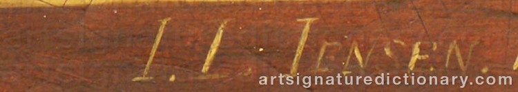 Signature by Johan Laurentz JENSEN