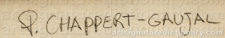 Authentic signature by Patrick CHAPPERT-GAUJAL on Drawing/Graphic/Print artwork