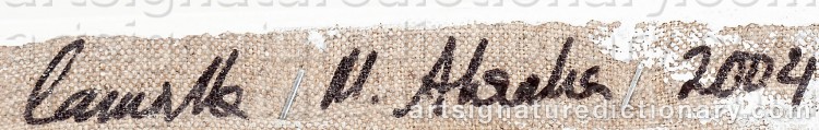 Authentic signature by Camilla AKRAKA on Painting/Watercolour artwork
