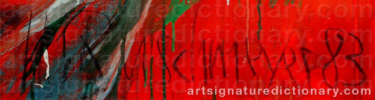 Authentic signature by Heike RUSCHMEYER on  artwork
