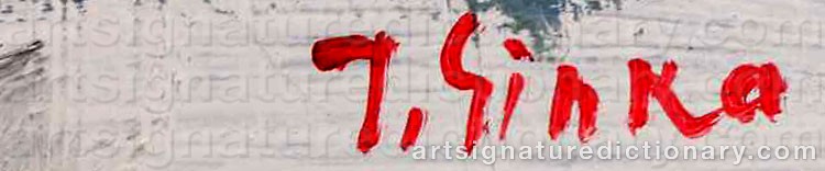 Authentic signature by Imants SINKA on Painting/Watercolour artwork