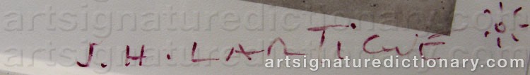 Authentic signature by Jacques-Henri LARTIGUE on  artwork