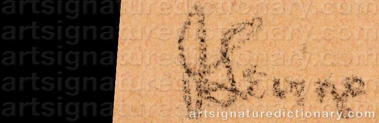 Authentic signature by Jack LEVINE on  artwork