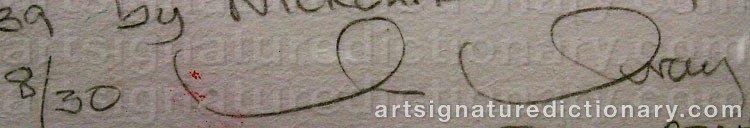 Authentic signature by Nickolas MURAY on  artwork