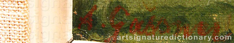 Authentic signature by Alice GASSNER on artwork