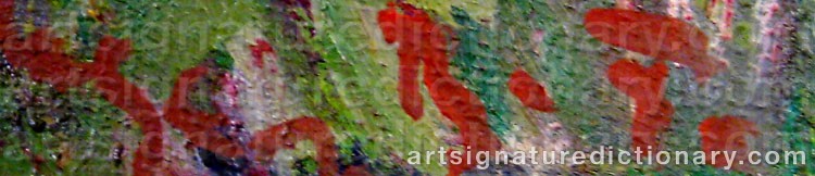 Authentic signature by Aage BERNHARD-FREDERIKSEN on artwork