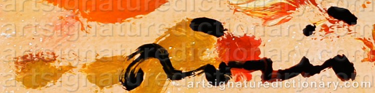 Authentic signature by Hilding RÖSIÖ on  artwork