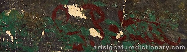 Authentic signature by George William PETTITT on  artwork