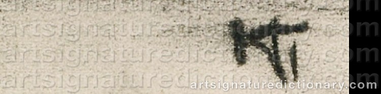 Authentic signature by Oleg GROSSE on artwork