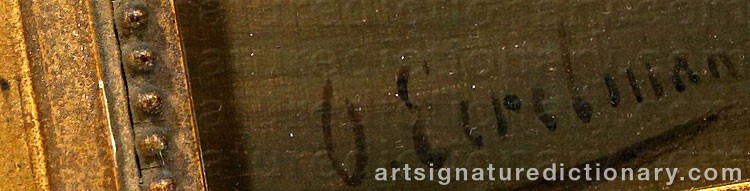 Authentic signature by Otto EERELMAN on  artwork