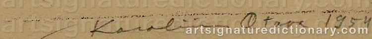 Authentic signature by Karoliina OTAVA on  artwork