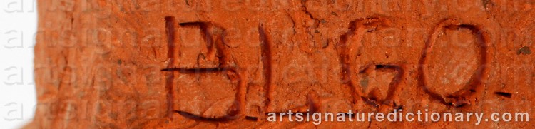Authentic signature by Bertil LUNDGREN on Sculpture artwork