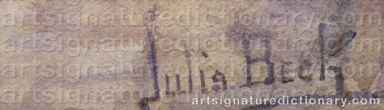Signature by Julia BECK