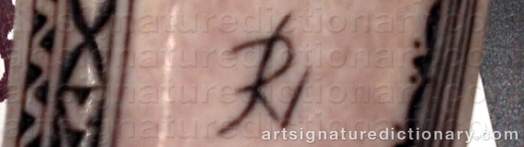 Authentic signature by Per-Erik (Sami Artist) NILSSON on Other artwork