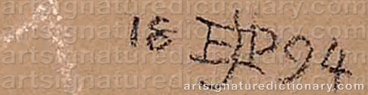 Authentic signature by Edward John POYNTER on artwork