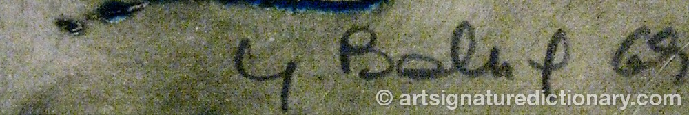 Authentic signature by Yannick BALIF on  artwork