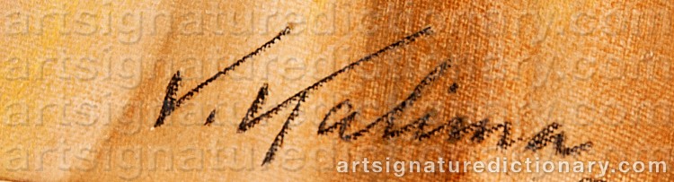 Authentic signature by Veli KALIMA on  artwork