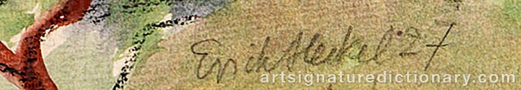 Signature by Erich HECKEL