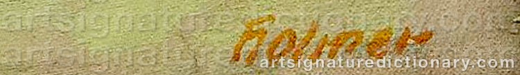 Authentic signature by Folke HOLMÉR on  artwork