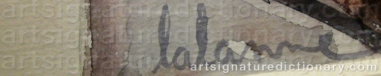Authentic signature by LALANNE on artwork