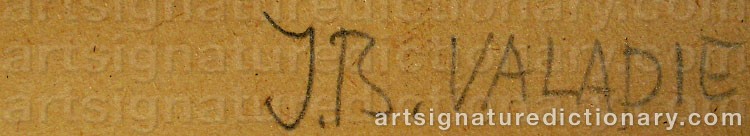 Signature by Jean-Baptiste VALADIÉ