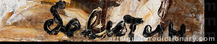 Authentic signature by Ely BIELUTIN on artwork