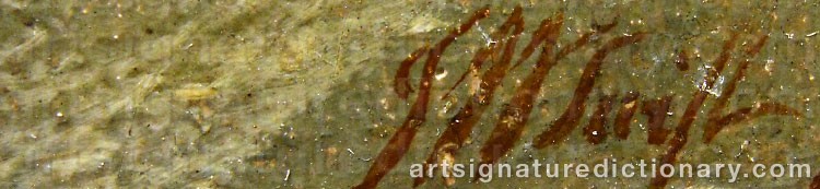 Authentic signature by John Warkup SWIFT on  artwork
