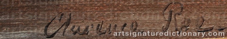 Authentic signature by Clarence Henry ROE on Painting/Watercolour artwork
