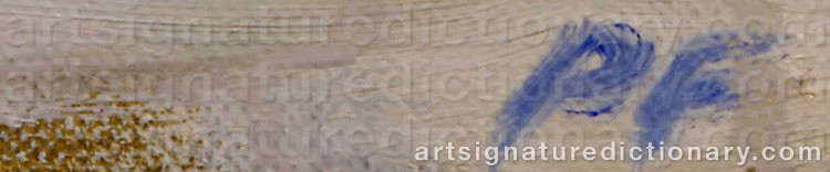 Authentic signature by Per FLEMMING on  artwork