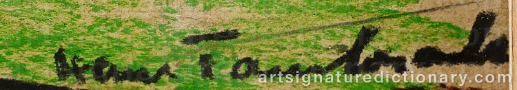 Authentic signature by Hans TOMBROCK on  artwork