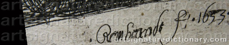 Signature by Rembrandt Harmenszoon Van RIJN
