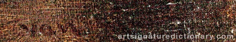 Authentic signature by Joachim HIERSCHL-MINERBI on  artwork