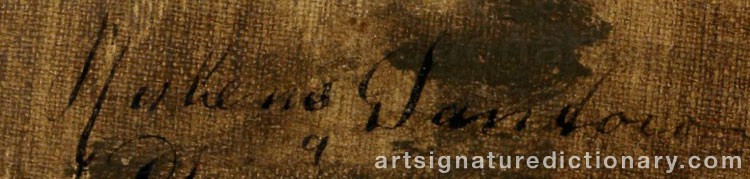Authentic signature by Rubens SANTORO on artwork