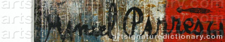 Authentic signature by Manuel PARRES on  artwork