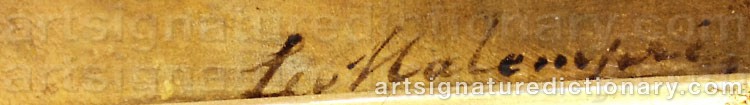 Authentic signature by Leo A. MALEMPRÉ on  artwork