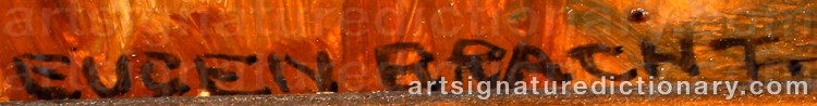 Authentic signature by Eugen BRACHT on Painting/Watercolour artwork