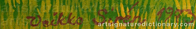 Authentic signature by Veikko SIREN on  artwork