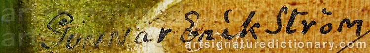Signature by Gunnar STRÖM