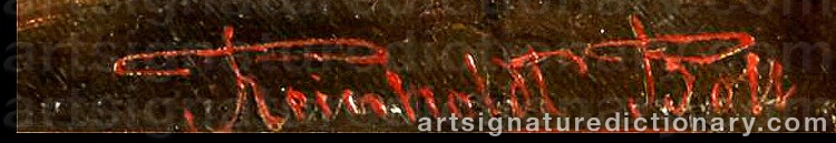 Authentic signature by Reinholdt BOLL on Painting/Watercolour artwork