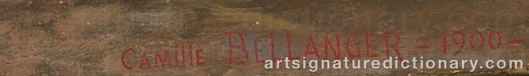 Authentic signature by Camille Felix BELLANGER on  artwork