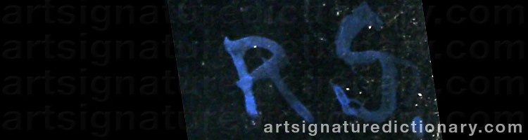 Authentic signature by Rolph SCARLETT on artwork