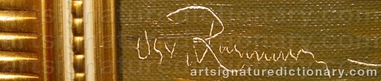 Authentic signature by Osvald RASMUSSEN on artwork